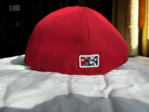 New Era 59Fifty Red Lowell Spinners size 7 7/8 fitted baseball hat Navy "L" - Picture 4 of 5