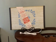 Vtg Party Hostess Warm-O-Tray Cornflower Blue Electric Food Warming Tray ~ Works