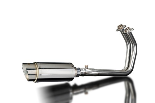 Kawasaki EN650 Vulcan S 2015-2023 2-1 Full Exhaust 8" Stainless Round Muffler - Picture 5 of 5