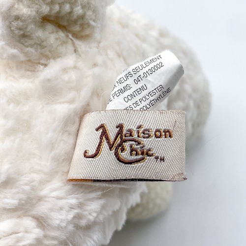 Peluche Maison Chic Blanco Cordero Bebé Tejido Sentado Beige 2015 8 pulgadas - Imagen 5 de 7