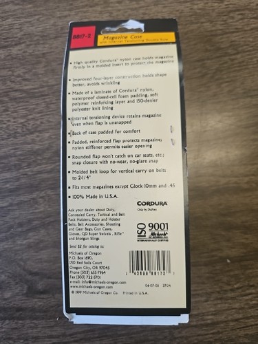 Uncle Mike's # 8817-2 Nylon Black Magazine Case - Picture 3 of 4