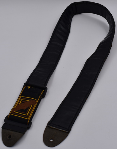 Genuine Fender 2" Monogrammed Adjustable Guitar Strap w/Logo, Black/Yellow/Brown - Picture 6 of 7