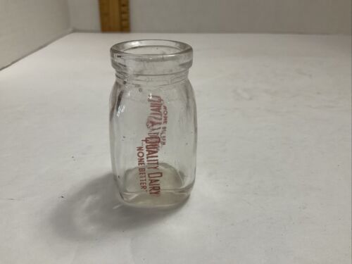 Quality Dairy "None Better" - Square Pyro Individual Creamer Bottle Restaurant