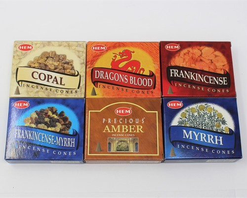 Hem TRADITIONAL RESIN Sampler Incense Cones, 6 Packs of 10 Cones = 60 Cones Mix - Picture 3 of 12
