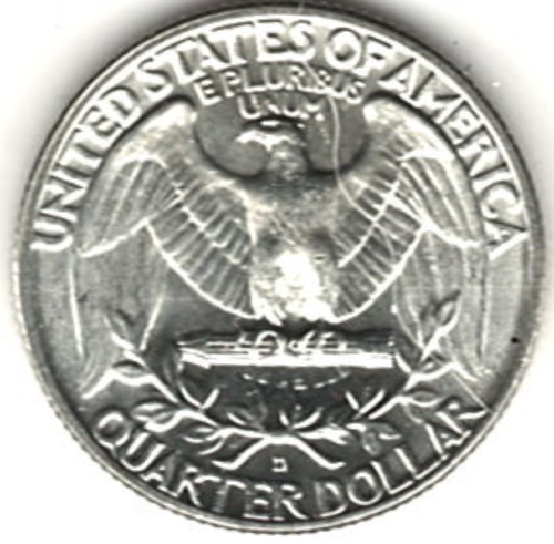 1964 D WASHINGTON QUARTER IN BU CONDITION ~ PLEASE SEE THE SCAN stk q313 - Picture 2 of 4