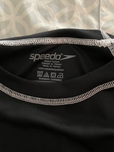 Neu mit Etikett Speedo sportliches Schwimm-T-Shirt für Herren Größe Small Medium Large S M L schwarz NEU - Bild 2 von 7