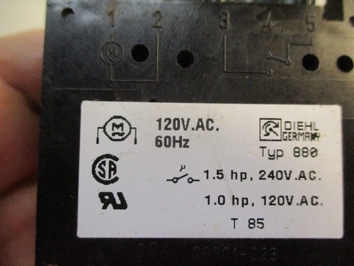 Diehl 880 Mechanical Timer 120V. AC - Picture 3 of 7
