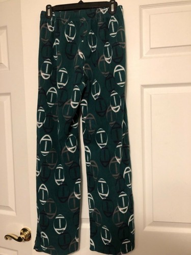 Green Football Micro Fleece Sleep Lounge Pajama PJ Pants Boys, Young Mens - Bild 3 von 4