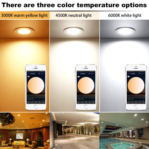 5W 9W 15W WIFI Bluetooth LED Einbauleuchte Strahler Decken spot Lampe RGB+WW+CW  - Bild 12 von 21