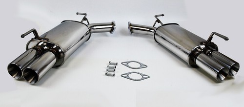 Axle Back Exhaust Stainless 3" Tip Mufflers FITS Infiniti M35 M45 2006-2010  - Picture 1 of 4