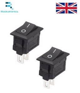 OFF INTERRUTTORE Rocker Rettangolo SPST 12V tutti i quantitativi Piccola Mini Nero ON