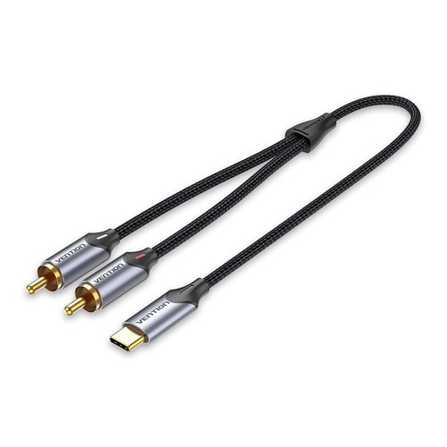 USB-C auf 2 x Cinch Stecker Audiokabel Stereo Lautsprecher Verstärker Y Splitter 1,5m