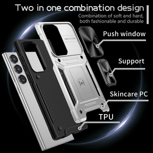 For Samsung Galaxy S23 Ultra Plus Magnet Ring Stand Hard Case Slide Camera Cover - Picture 51 of 74