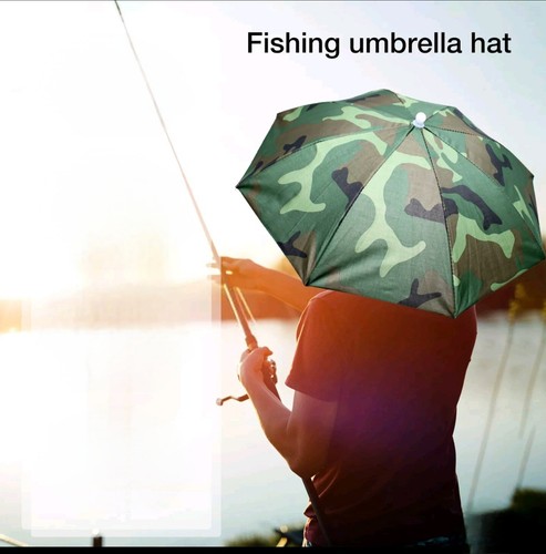 Foldable Sun Umbrella Hat - Golf, Fishing, Hiking, Outdoor Portable Headwear - Picture 6 of 12