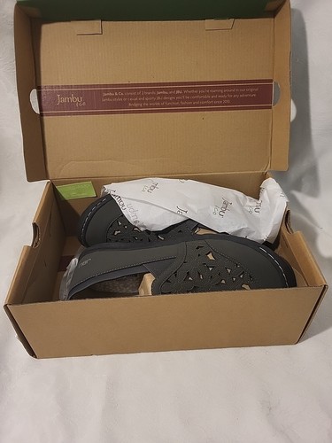 Jambu JBU Vegan Wildflower Gray Slip On Mocs Flats Shoes Size 8.5 M New In Box - Picture 2 of 5