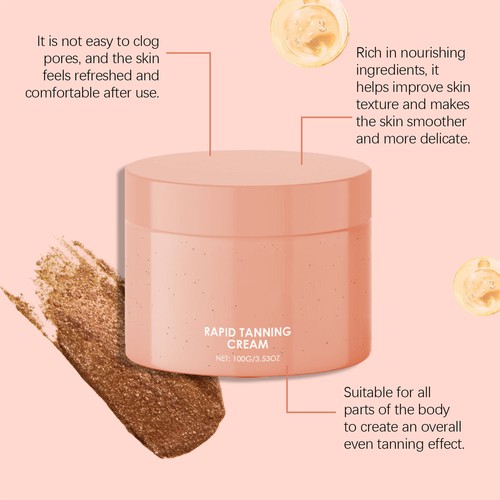 Tanning Cream Hydrating 100g Women Body Tanning Deep Nourishing Cream - Picture 6 of 12
