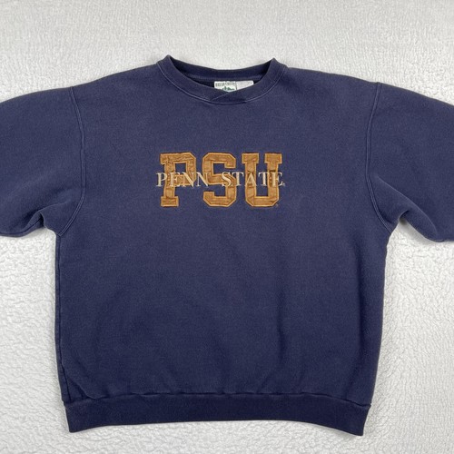 Penn State Nittany Lions Sweatshirt Mens Large Blue Vintage NCAA Football Crew - Picture 2 of 10