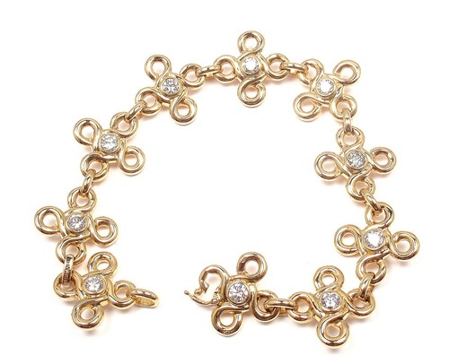 RARE! AUTHENTIC CHANEL 18K YELLOW GOLD DIAMOND BRACELET PAPERS - Picture 7 of 11