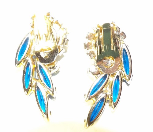 GORGEOUS DELIZZA & ELSTER JULIANA BOOK PIECE BLUE SUNBURST NECKLACE AND EARRINGS - Picture 23 of 24