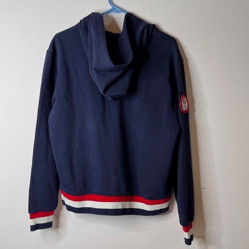 Polo Ralph Lauren Large Navy Blue Olympic Team USA 2018 Track Jacket Zip Hoodie - Picture 4 of 10