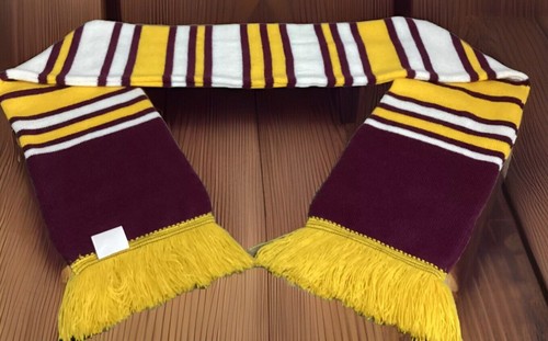 NRL Brisbane Broncos Football Scarf Member Celebrate 30yrs Rugby League Tassels - Picture 2 of 14