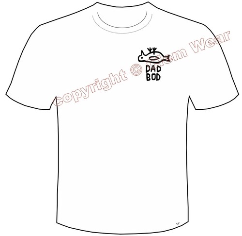 T-shirt DAD BOD BADGE t-shirt ufficiale scafo pongo uomo città festa del papà REGALO - Foto 6 di 6