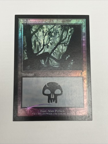 Mtg Misprint Test Print Foil Swamp Square Corners Alternate Stock Test - Picture 2 of 6