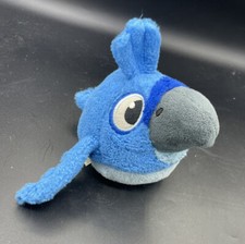 Angry Birds Rio Plush Blue Bird Macaw 8" Stuffed Toy Commonwealth No Sound 2011