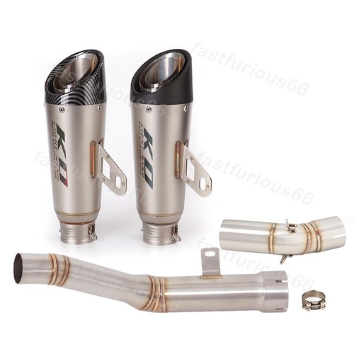For Kawasaki Ninja ZX10R 2021-2024 Steel Exhaust Mid Pipe DB Killer 51mm Muffler - Foto 10 di 14