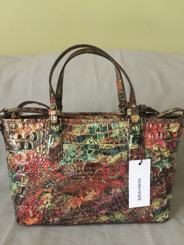 Brahmin Mini Asher Satchel And Credit Card Wallet Ammolite Melbourne - Picture 4 of 8