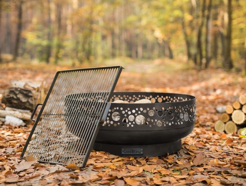 Feuerschale BOSTON 80 cm Feuerstelle Grill BBQ Feuerkorb Stahl Feuerwanne Garten - Bild 16 von 23