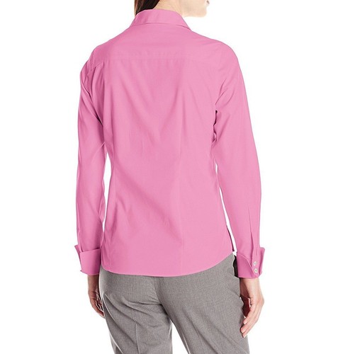 Foxcroft Lauren Essential bügelfreies Damenhemd Bluse Pinktini tailliert 6 Small - Bild 2 von 4