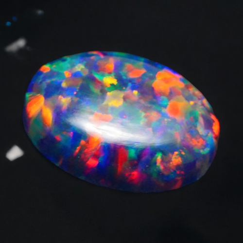 Black Opal Cabochon 12x10 mm, 1.98 Cts Loose AAA Gemstone - Picture 3 of 10
