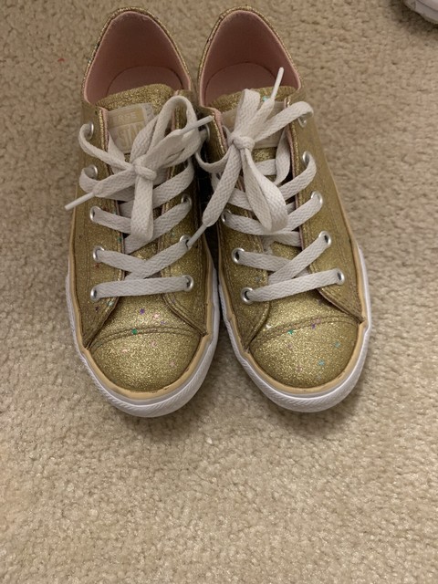 gold converse sneakers