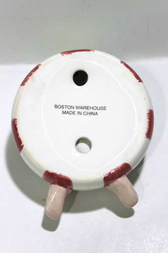 Boston Warehouse Bathing Beauty Red Swimsuit Blue Trim Chip Dip Tray Ceramic 7” - Picture 7 of 9