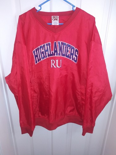 Vintage Red Oak Sportswear Highlanders Windbreaker Pullover Gr. XL Rugby - Bild 9 von 10