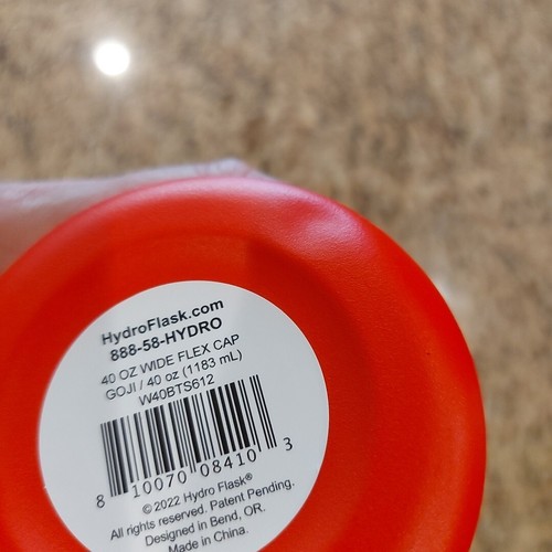 Hydro Flask bouche large avec bouchon flexible 1,18 L/40 oz (ROUGE) NEUF - Photo 10/17