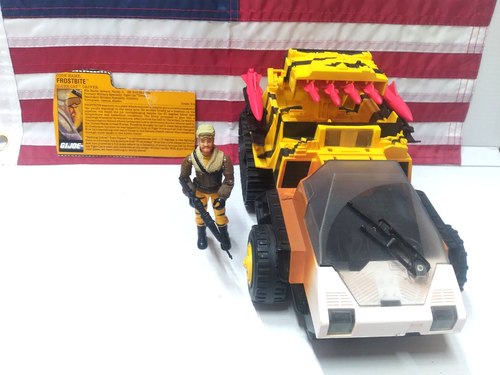 G.I. Joe Tiger Force Cat Half-track W/ Frostbite V2 & File Card 1988 Complete - Picture 1 of 16