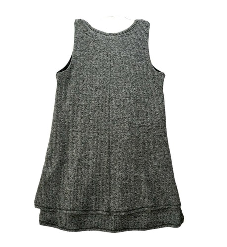 PPLA Womens Layered Knit Tank Dress Sleeveless Heather Gray Ribbed Size Large - Bild 3 von 7
