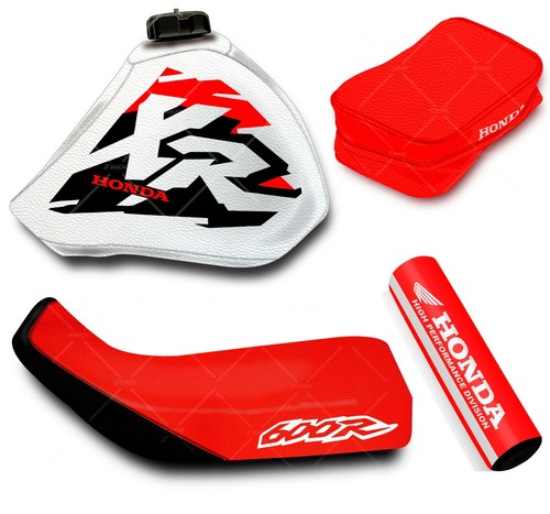 Set Full Seat Cover XR 600 + Fuel Tank Protector + Tool Bag + Hadlebar Pad Cross - Picture 19 of 22