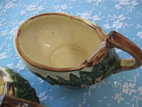 Vintage McCoy USA Efeu Muster Landhaus Küche Zuckerdose - Bild 3 von 12