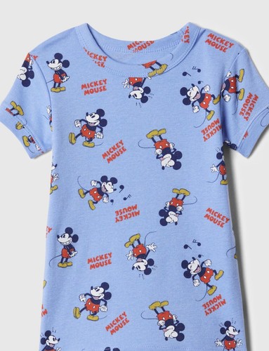 NEW Nwt Disney Mickey Mouse 100% Organic Cotton Shirting Blue Pajamas Size 5 $34 - Picture 2 of 2