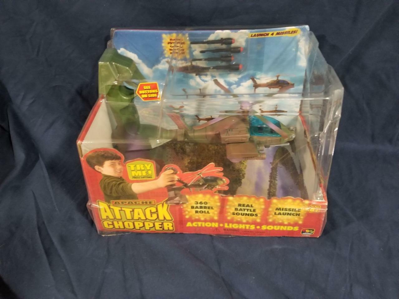 Vintage 2000 Toy State Electronic Attack Apache Helicopter Army Military Chopper Vintage 2000 Toy State Electronic Attack Apache Helicopter Army Military Chopper