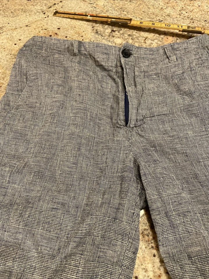 Pantalones Cortos Banana Republic Mezcla Lino Vintage 29 Foto 3 de 4