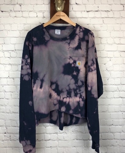 Carhartt Bleached Pocket Tee Long Sleeve Rare Boxy Baggy Oversized Boyfriend XL - Picture 3 of 9