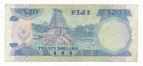 Fiji $20 20 Dollars ND (1992) Sign. Kubuabola P. 95 F+/VF QEII Note - Bild 2 von 2