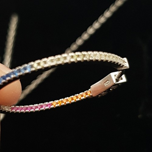 Sterling Silver Snake Pendant Ametist Channel Set Hoop Earrings Lab Created Ruby - Picture 9 of 14