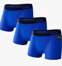 NEW BRISIRA Coolmax Boy's 3 Pack Boxer Briefs Performance Underwear Size Large