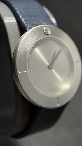 BUNZ Cercle Titan 950 Platin Uhr Damen 0,08ct Brillant Quarz - Picture 7 of 11