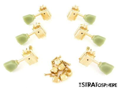 *NEW Wilkinson Deluxe 3x3 EZ-LOK Locking TUNERS Gold + Mint WJ44-GD (EZ POST)
